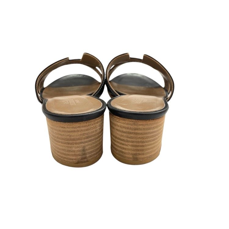 HERMES エルメス オラン Hサンダル ブラック 36.5 - メルカリ