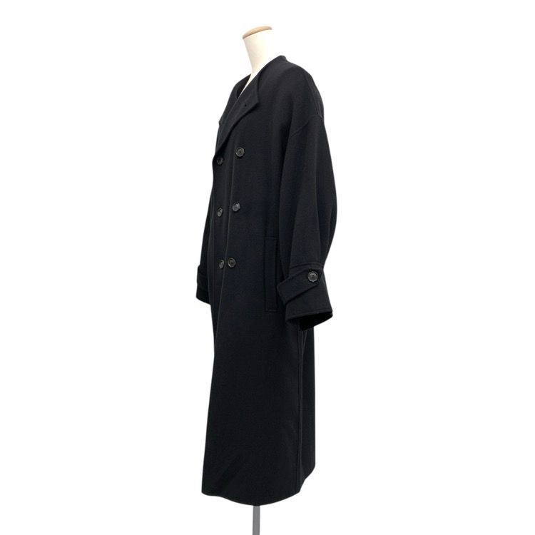 deres デレス long oval coat カシミヤロングリバー コート ブラック F
