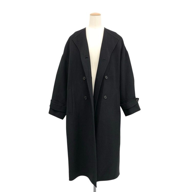 deres デレス long oval coat カシミヤロングリバー コート ブラック F
