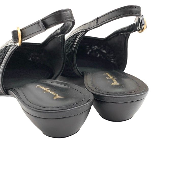 Mame Kurogouchi マメクロゴウチ Cording Embroidery Sling Back Heels