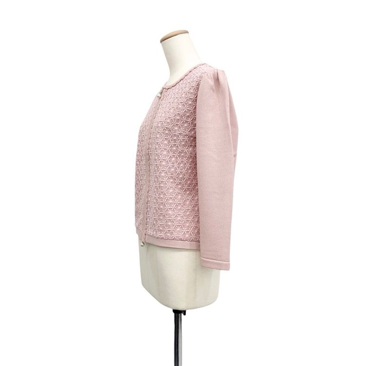 Rene ルネ レースコンビニットジップ カーディガン パールスライダー