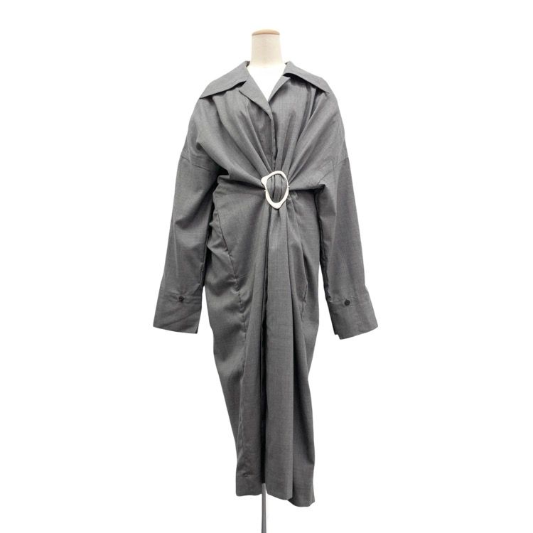 ハルノブムラタ MERCY コットンギャザードレス グレー 34 -TAK 05