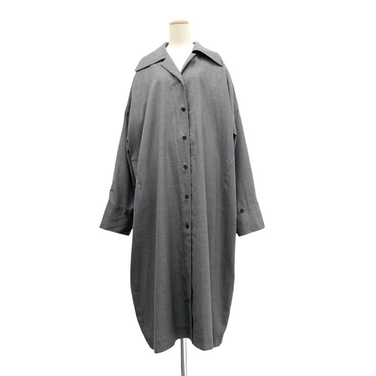 コットンギャザードレス グレー