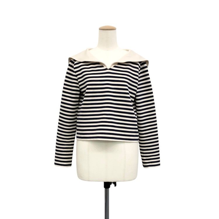 FOXEY フォクシー トップ ベネチア ボーダー セーラー ネイビー 38 44233 SBOE