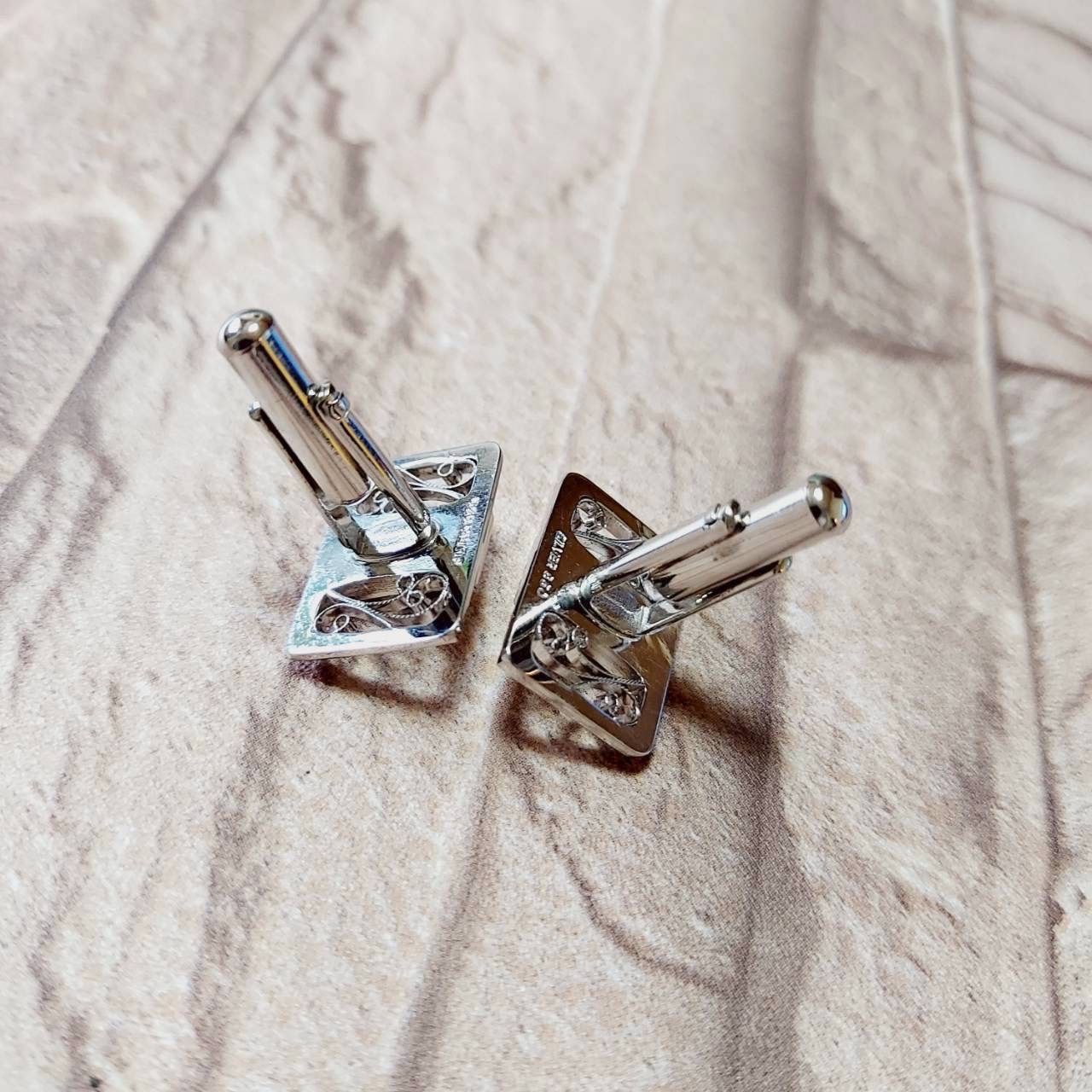 カフス シルバー850 スクエア デザイン アクセサリー - メルカリ