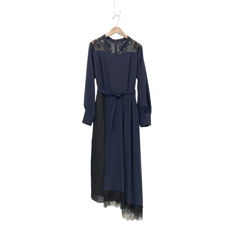 AMERI アメリ ヴィンテージ PLEATS ASYMMETRY DRESS プリーツ