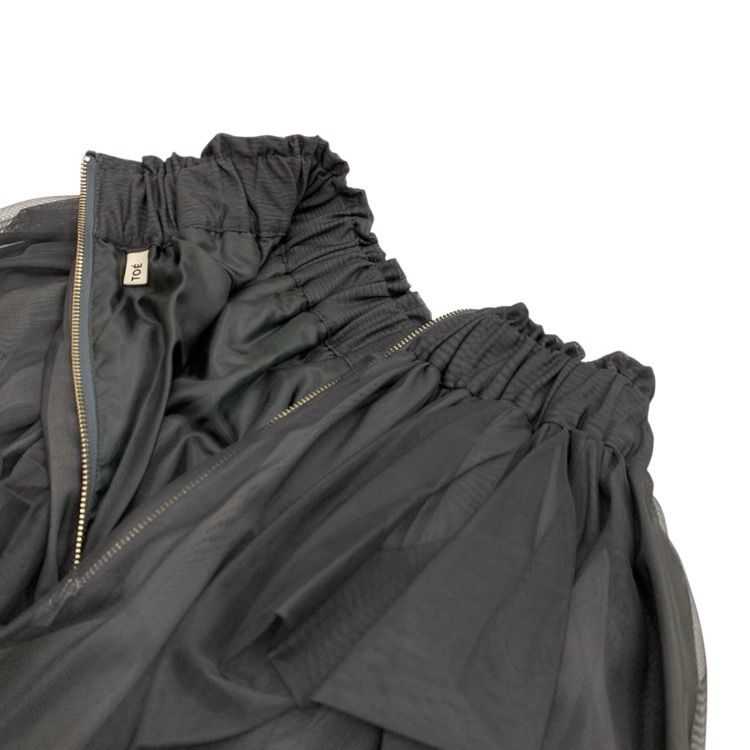 THE TOE ザ・トゥー Iris Tulle Skirt チュールスカート グレー S