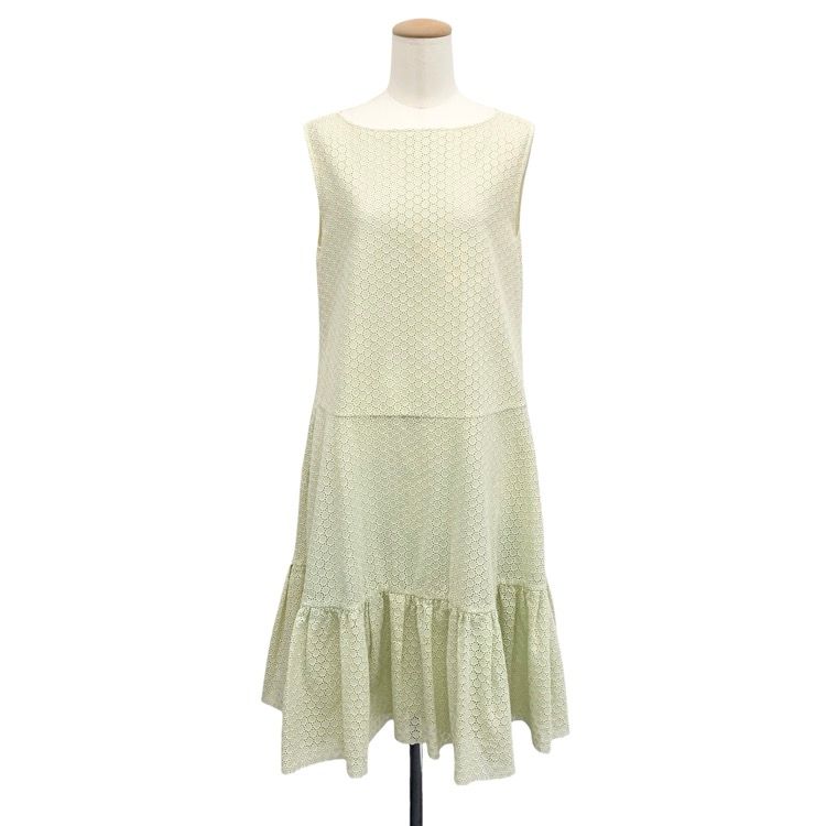 FOXEY フォクシー ドレス スリズィエ アイレットレース ワンピース クレームシトロン 38 43374-SSOX