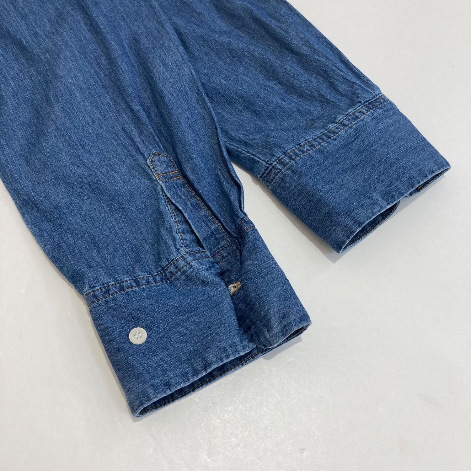 美品 IENA イエナ ライトオンスデニム ベーシックシャツ インディゴ 