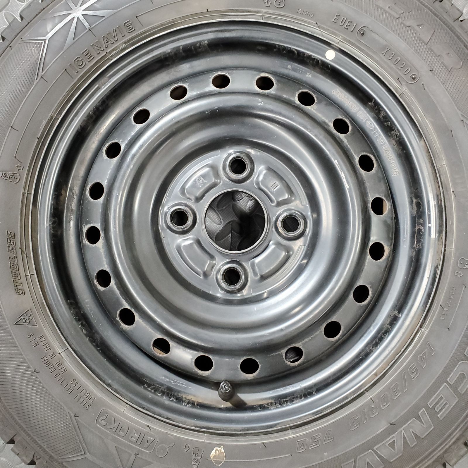 20年製 145/80R13 グッドイヤー アイスナビ6 ダイハツ ミラ ムーヴ