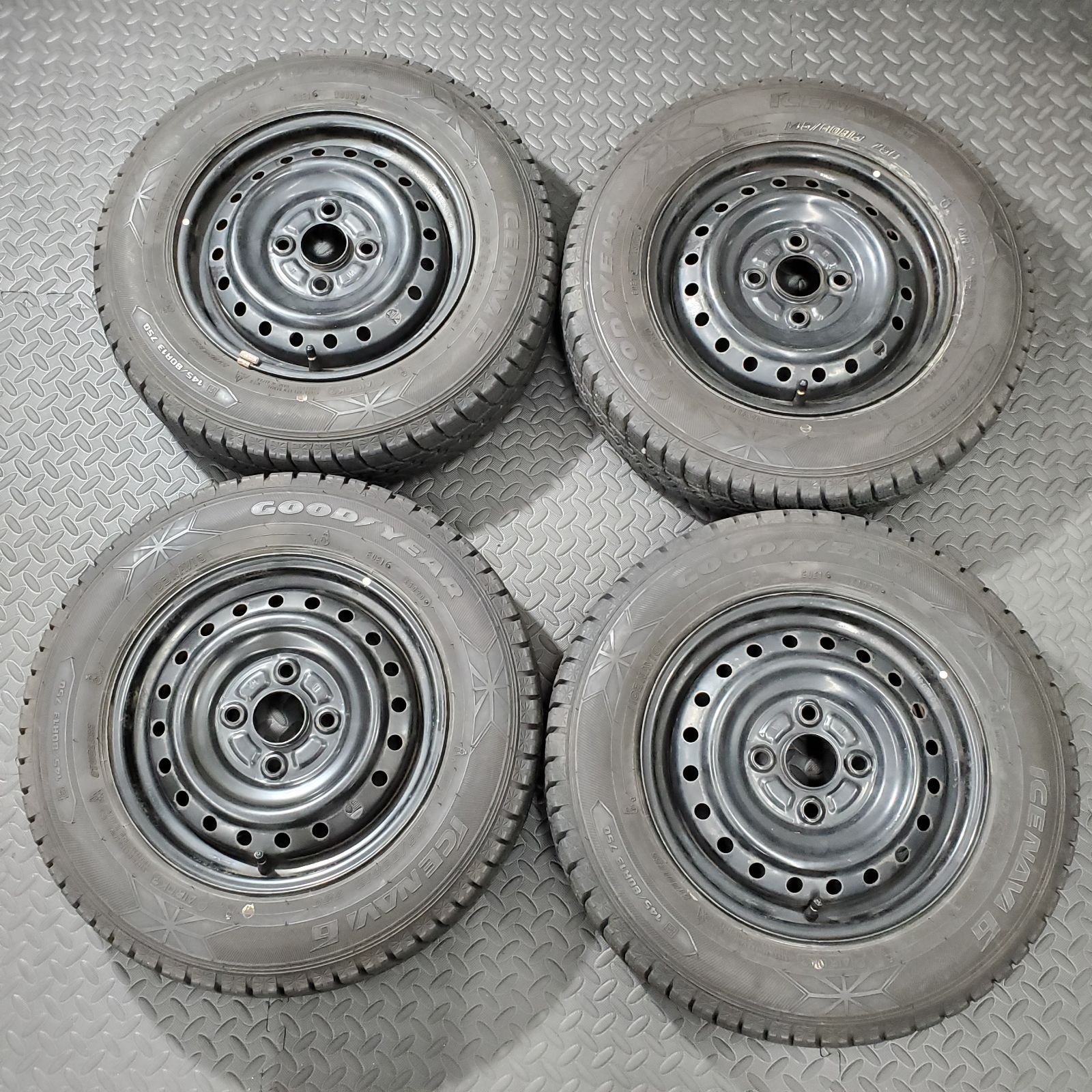 ダイハツ　ミラ　ムーヴ　タント用　スタッドレスセット　145/80Ｒ13 20年製 145/80R13 グッドイヤー アイスナビ6 ダイハツ ミラ ムーヴ