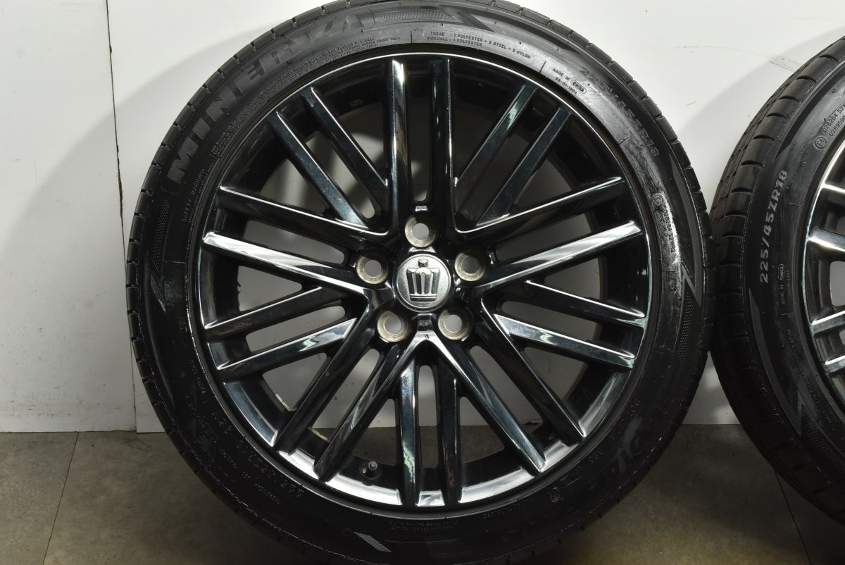 210クラウン アスリート 純正ホイール18インチ225/45R18 ◇TOYOTA 210クラウン アスリート純正 マットブラック 18インチ◇8J+40