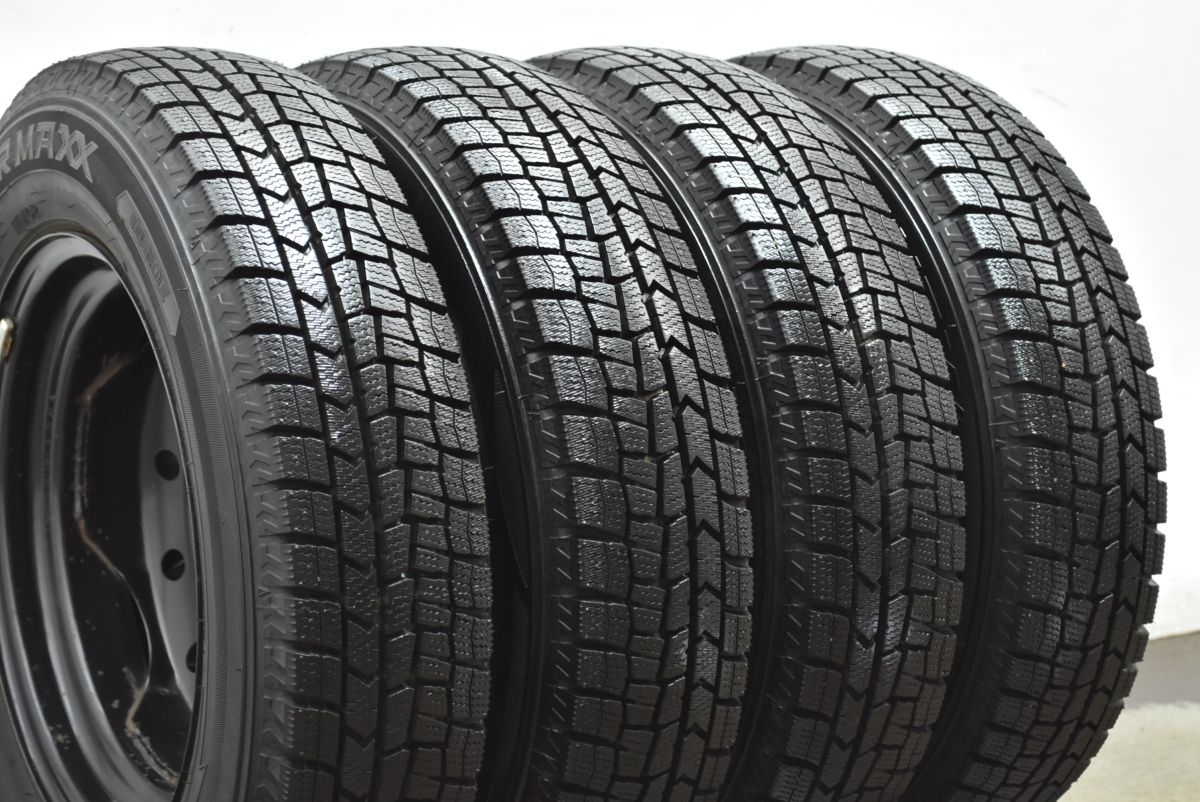  バリ溝 マツダ キャロル 13 in 4 00 B 40 PCD 100 ダンロップ ウインターマックス WM 02 145 80 R ノーマル戻し スチール 13インチ タイヤ ホイールセット