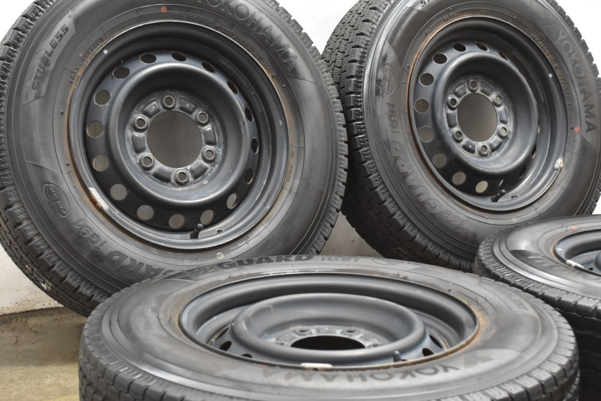 交換用に トヨタ 200 ハイエース 15 in 6 J 35 PCD 139 7 ヨコハマ アイスガード iG 91 195 80 R LT レジアスエース 流用