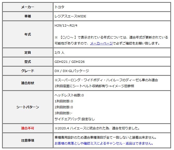 Clazzio クラッツィオ シートカバー L ライン レジアスエースWIDE