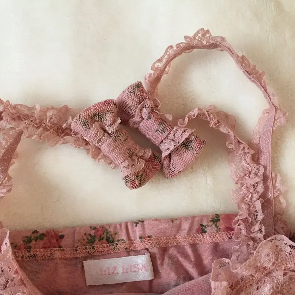 リズリサ フラワー リボン キャミソール スリーブレス 姫ギャル