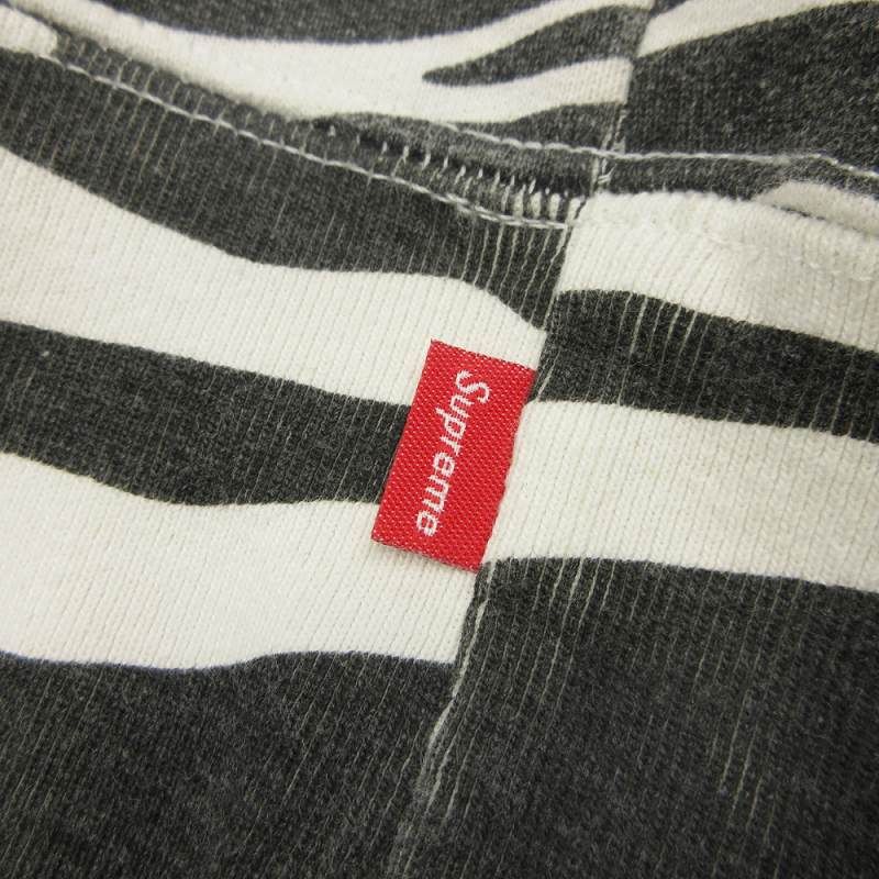 美品 22AW シュプリーム SUPREME Box Logo Crewneck Zebra ボックス
