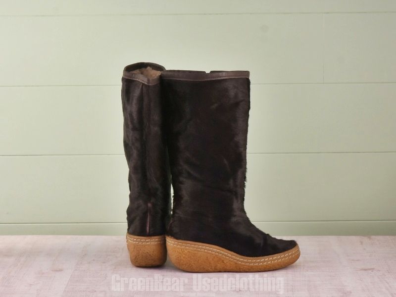 E 189 ドイツ製 ビンテージ レディースブーツ 黒 4.5 22.5 cm