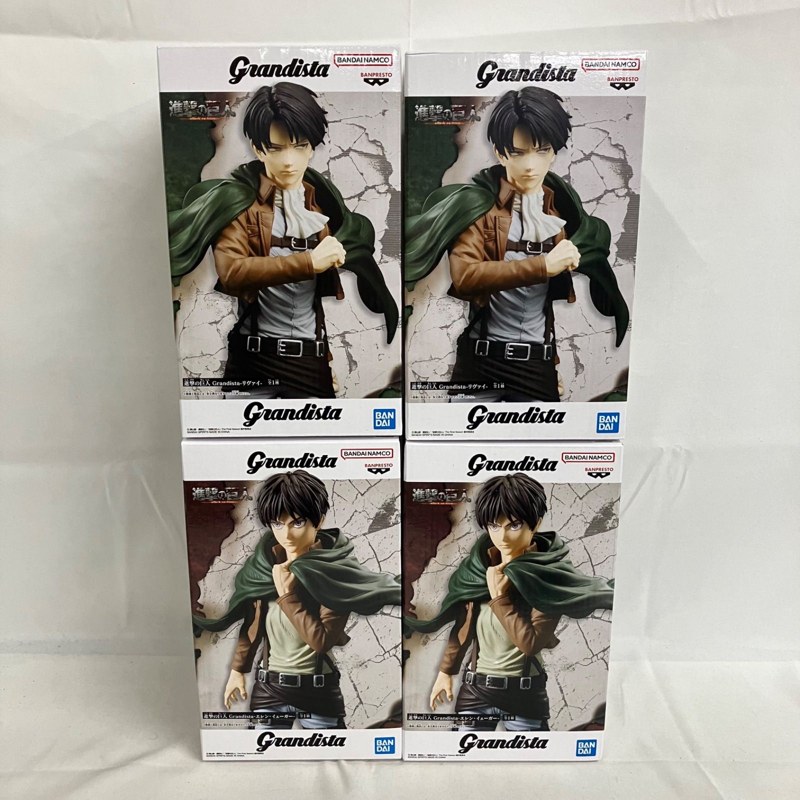 未開封 進撃の巨人 Grandista リヴァイ エレン・イェーガー フィギュア