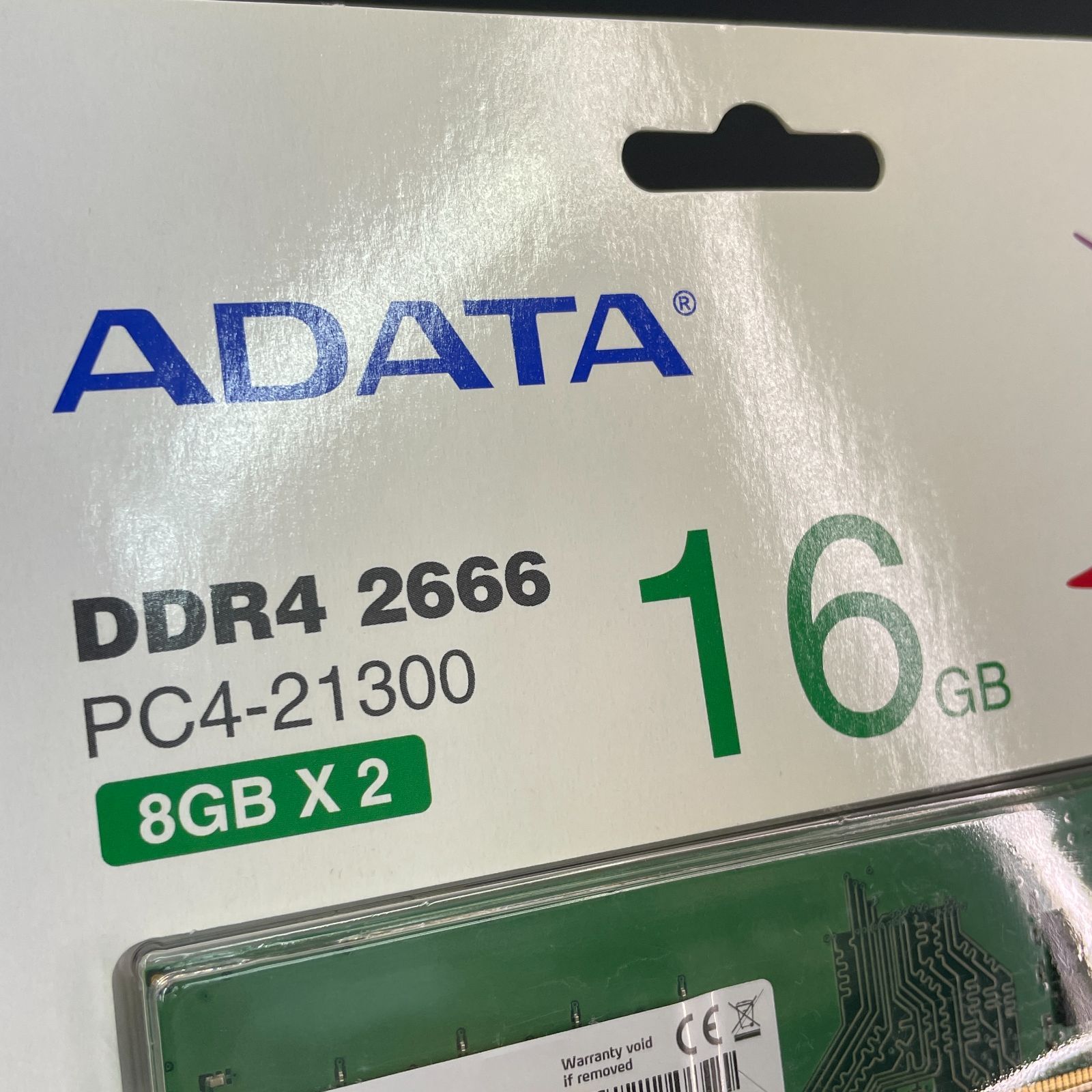 ⑤ メモリ DDR 4 8 GBx 2 DIMM デスクトップ用 ADATA PC 4-21300 GB 組 PCパーツ