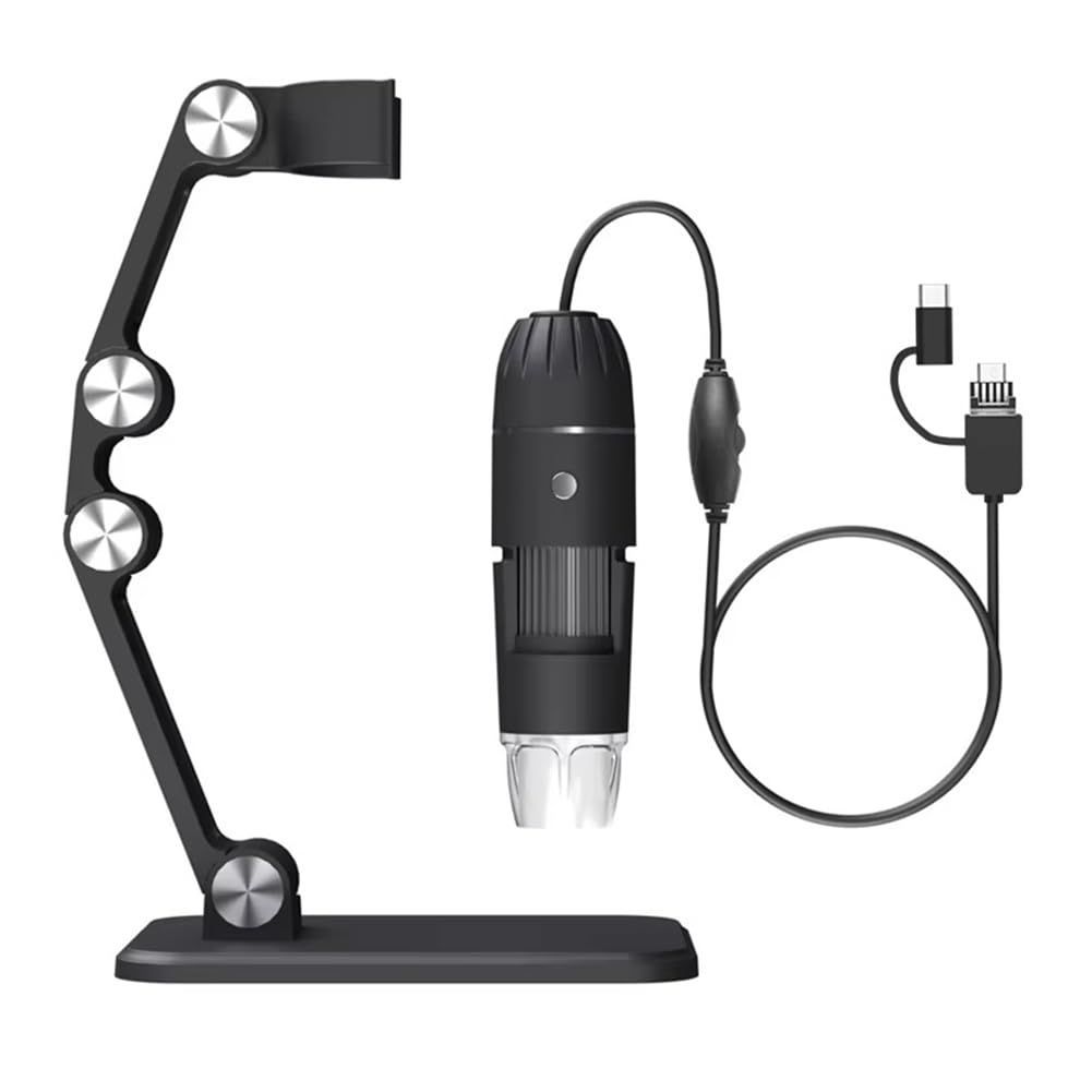  デジタル顕微鏡 ハンドヘルド USB HD 検査カメラ 50 倍-1600 倍 スタンド付き 8 LED ポータブル顕微鏡 PC スマートフォン用 知育玩具