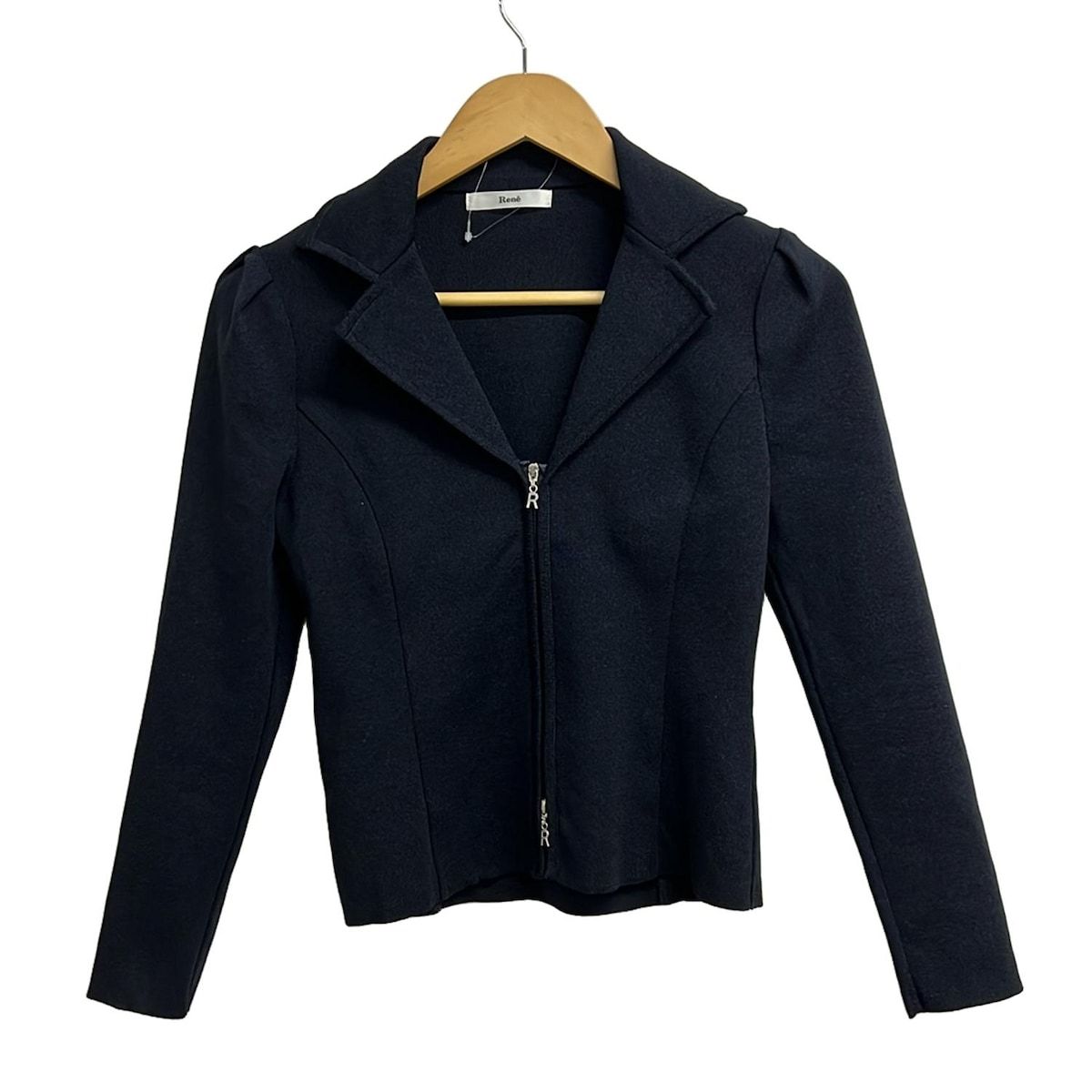 【Rene】ルネ　ブルゾン　ネイビー　36size 美品 Rene(ルネ) ブルゾン サイズ36 S レディース美品 - ダークネイビー