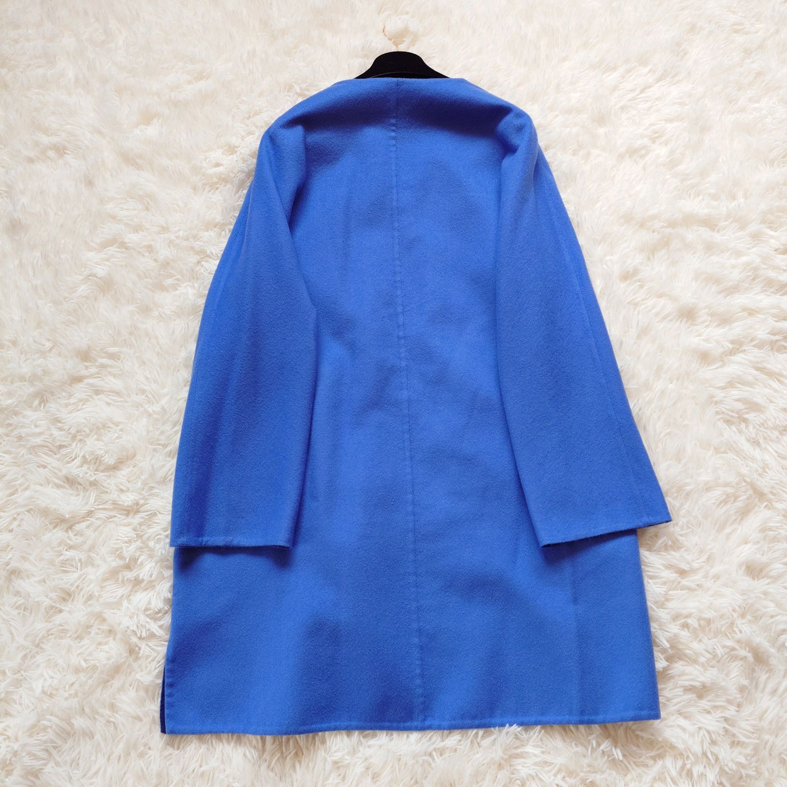 Kiton キートン カシミヤ シルク 絹 ノーカラーコート ロングコート