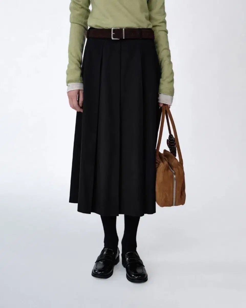 Fyeo セイント ウール プリーツ スカート ブラック S