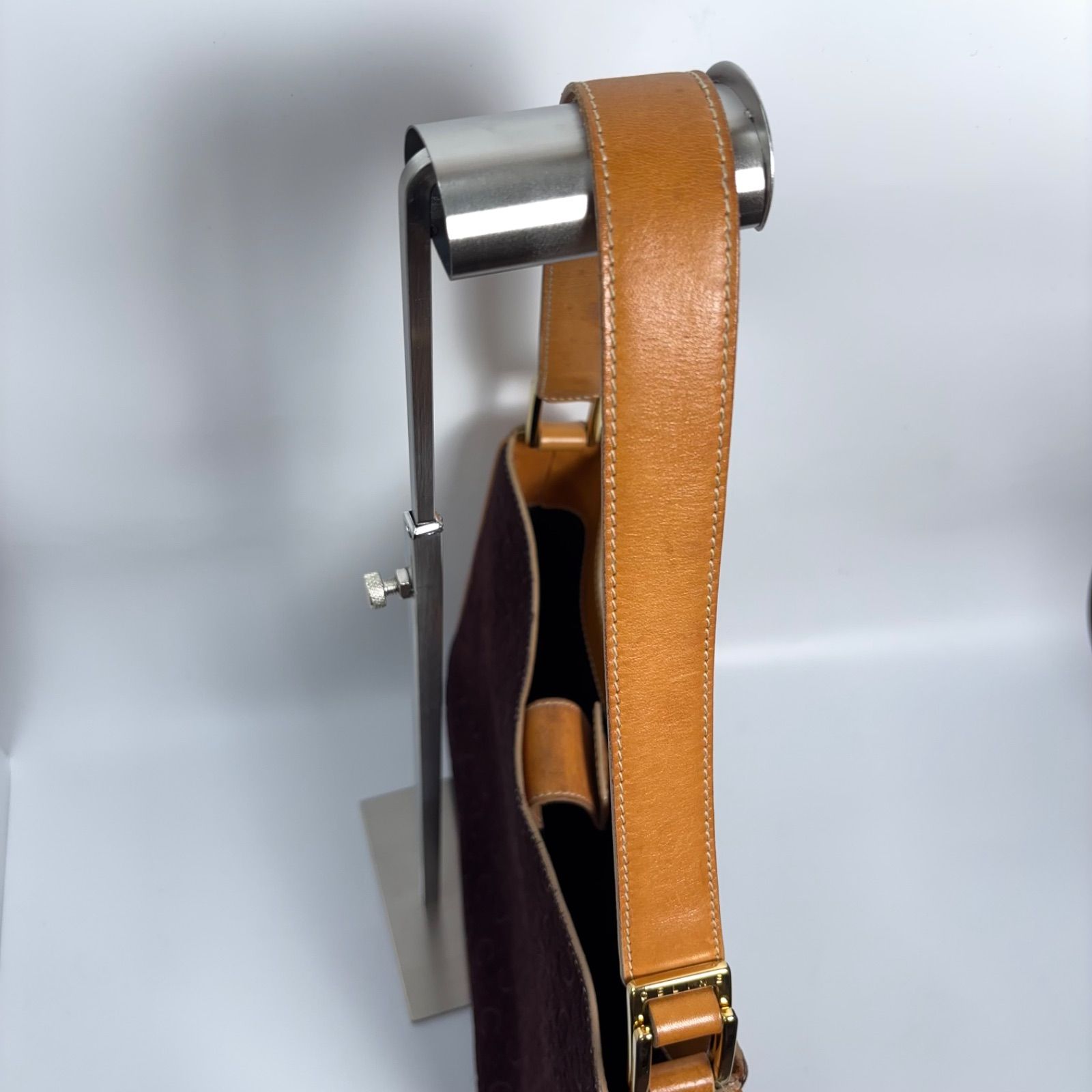 CELINE セリーヌ スエードレザー ワンショルダーバッグ ボルドー 紫 