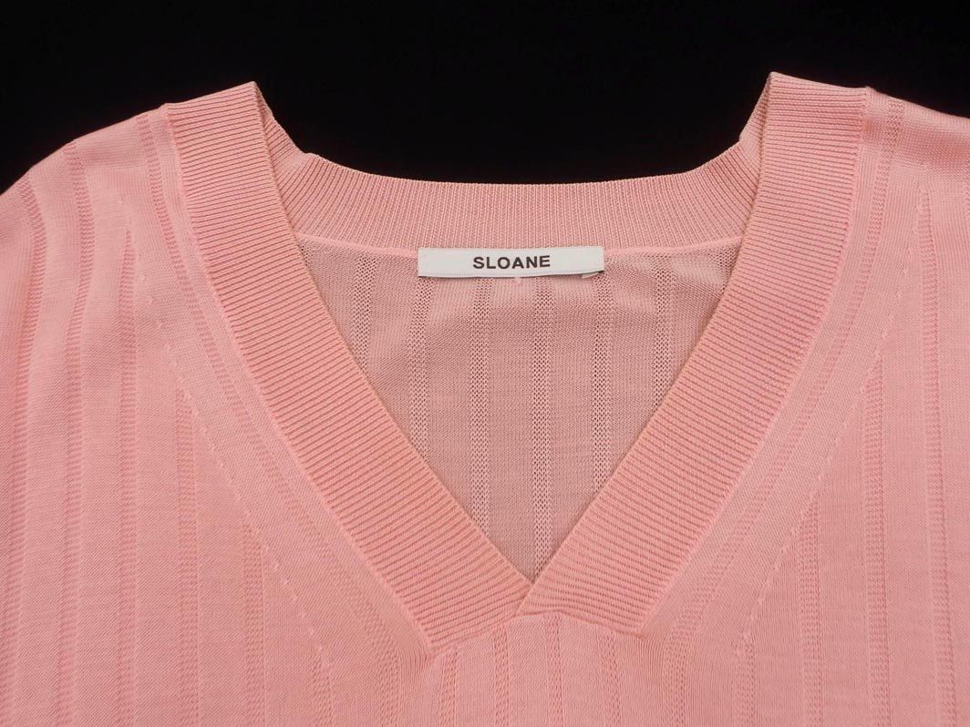 SLOANE スローン シルク100% Vネック ユニセックス ニット セーター