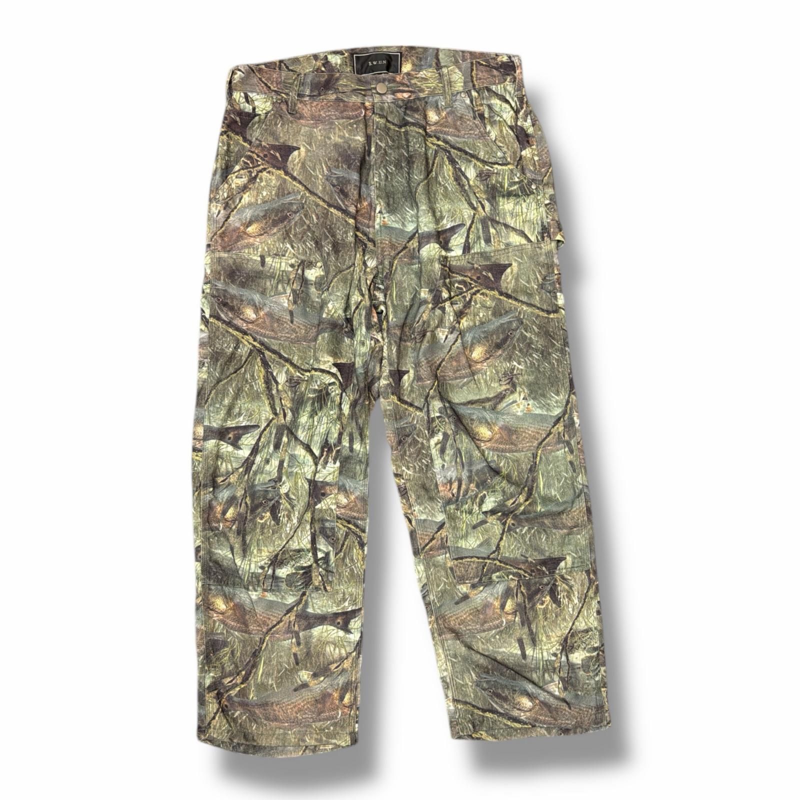新品 リアルツリーカモ ダブルニー ペインターパンツ コットン 厚手 総柄 L S.W.U.N Real Tree Painter Pants リアルツリーカモペインターパンツ