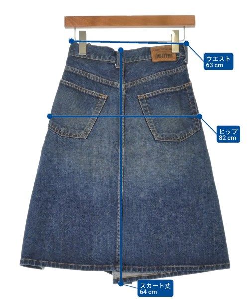 JUNYA WATANABE デニムひざ丈スカート　サイズL JUNYA WATANABE ひざ丈スカート レディース 【古着】【中古】【送料