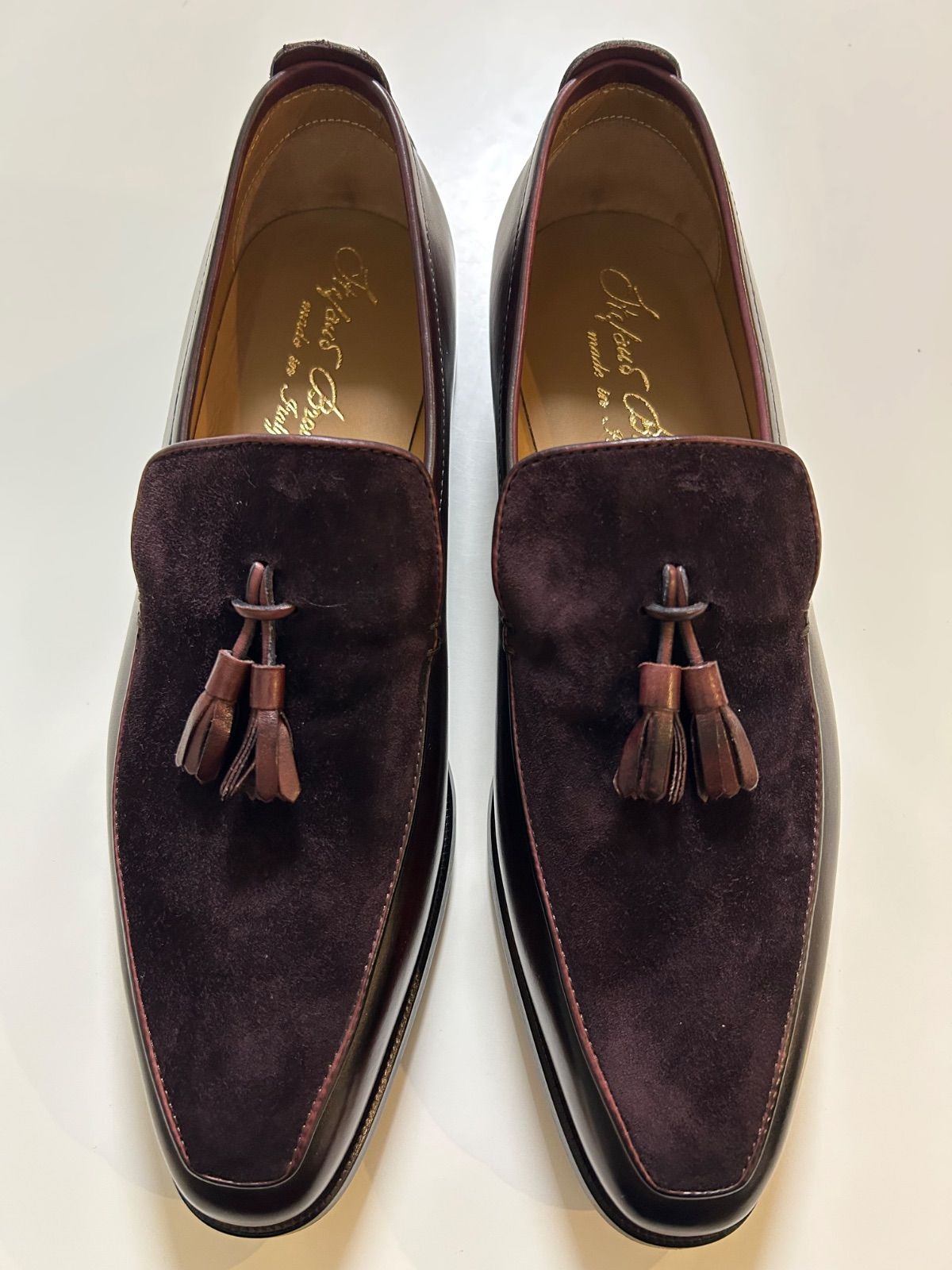 ステファノブランキーニタッセルローファー スリッポンシューズ