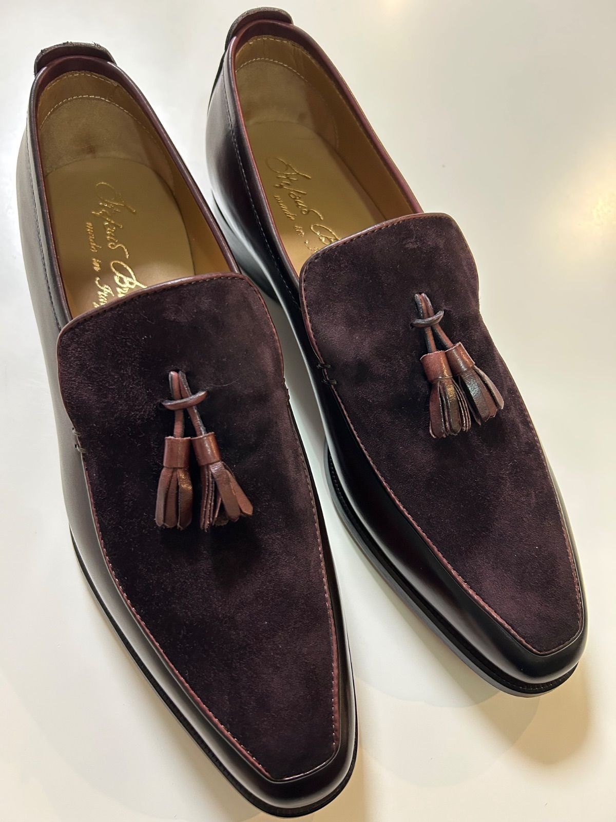 ステファノ・ブランキーニ　厚底タッセルローファー ステファノブランキーニタッセルローファー スリッポンシューズ