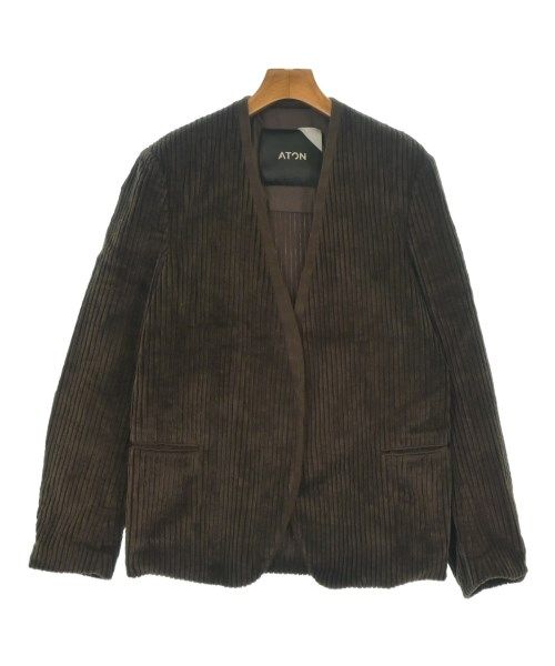 ATON ノーカラージャケット レディース 【古着】【中古】【送料無料