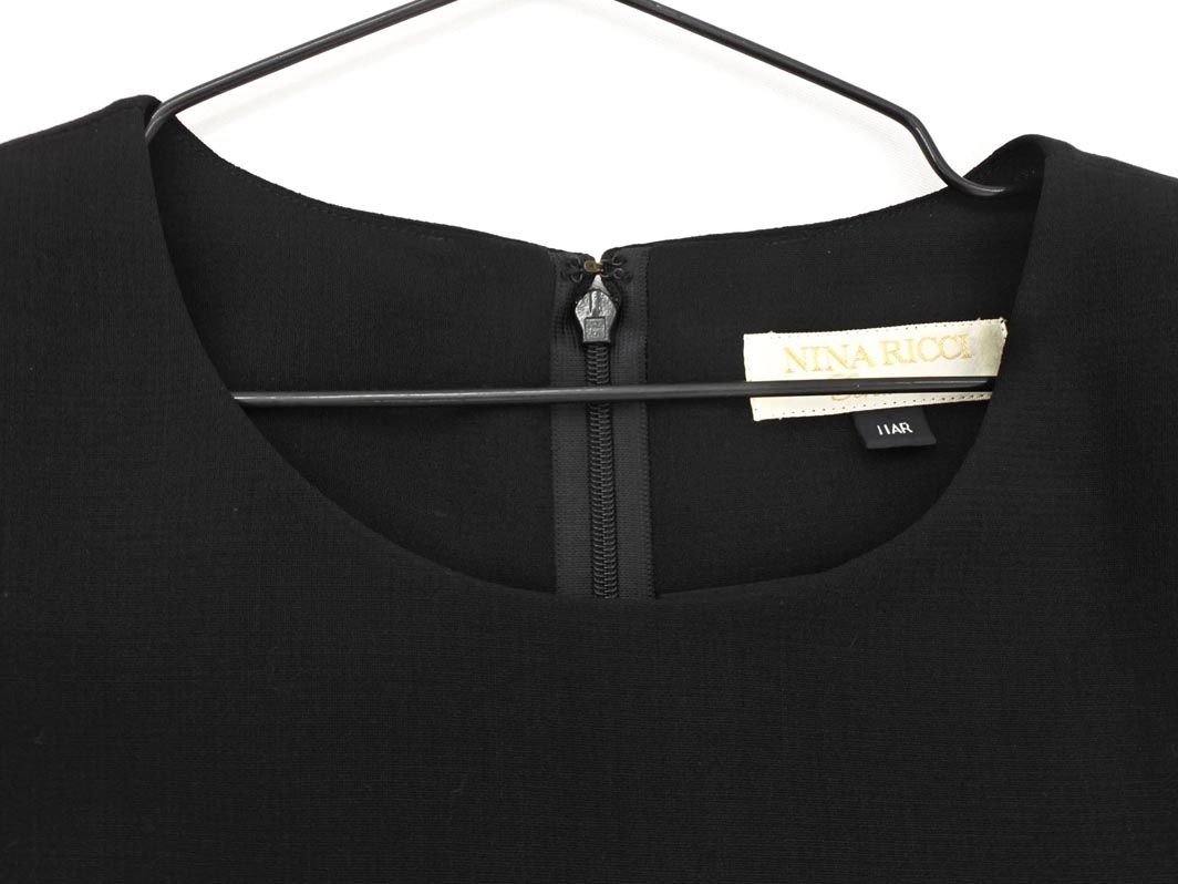 NINA RICCI ニナリッチ フォーマル Iライン ワンピース size11AR/黒