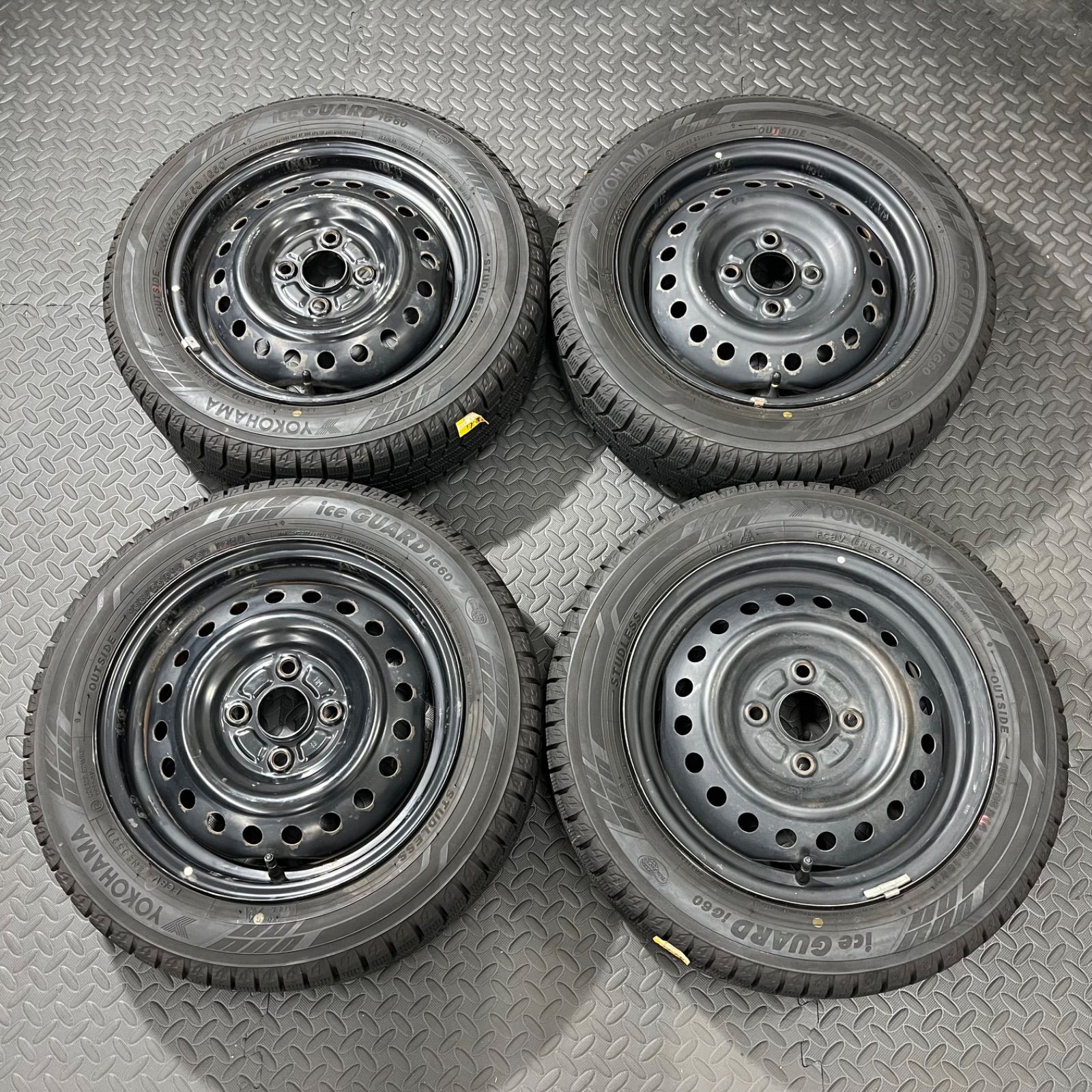 21年製 155 65 R 14 ヨコハマ アイスガードIG 60 ダイハツ タント ムーヴ ミラ コンテ スタッドレスタイヤ 1266 E