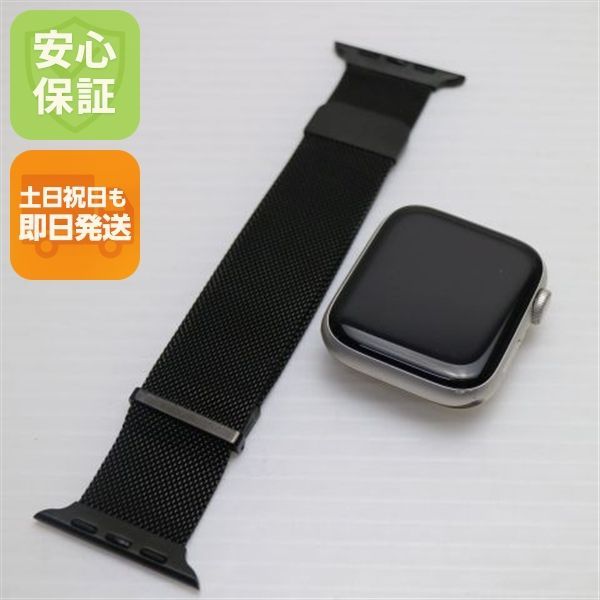 美品 Apple Watch SE（第2世代） 44mm GPS スターライト スマホ 土日祝