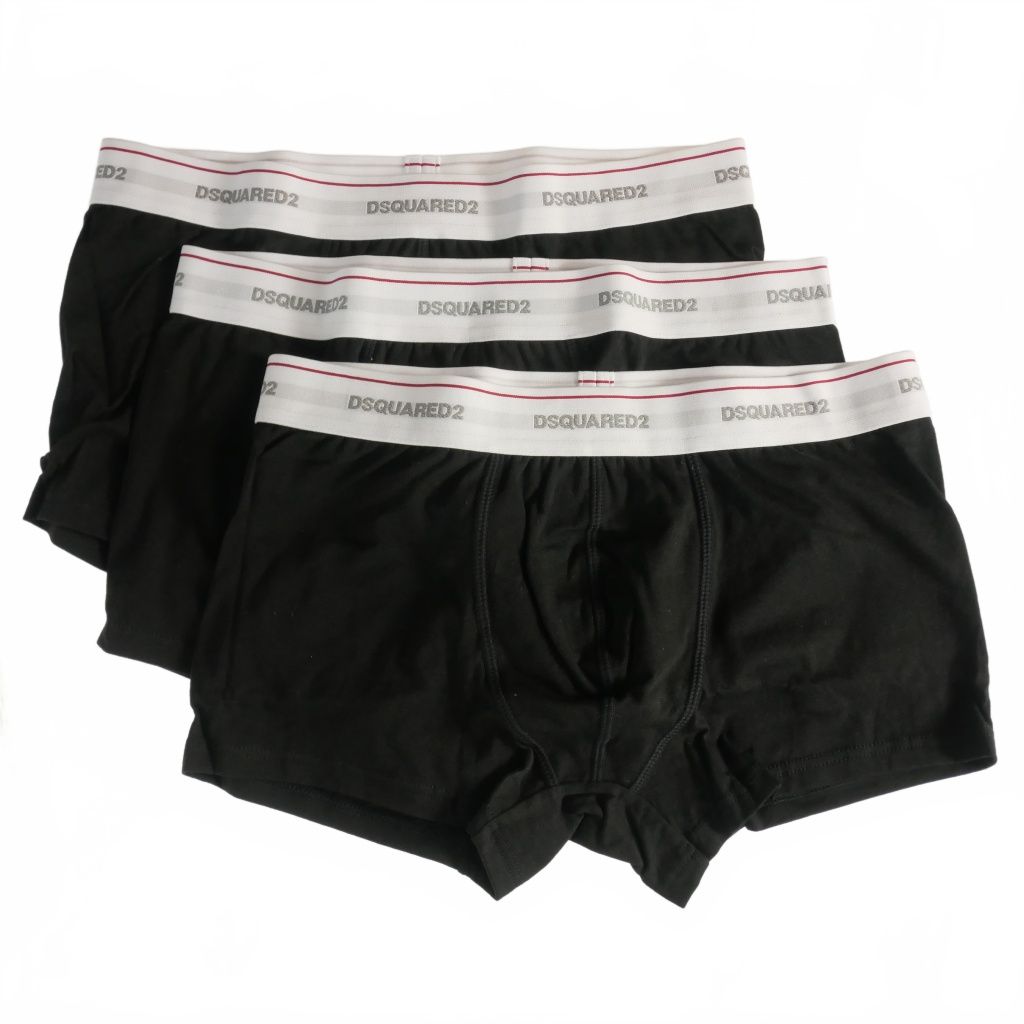 DSQUARED2 ボクサーパンツ3枚セット ディースクエアード DSQUARED2 3-PACK TRUNKS ウエストロゴ ボクサー
