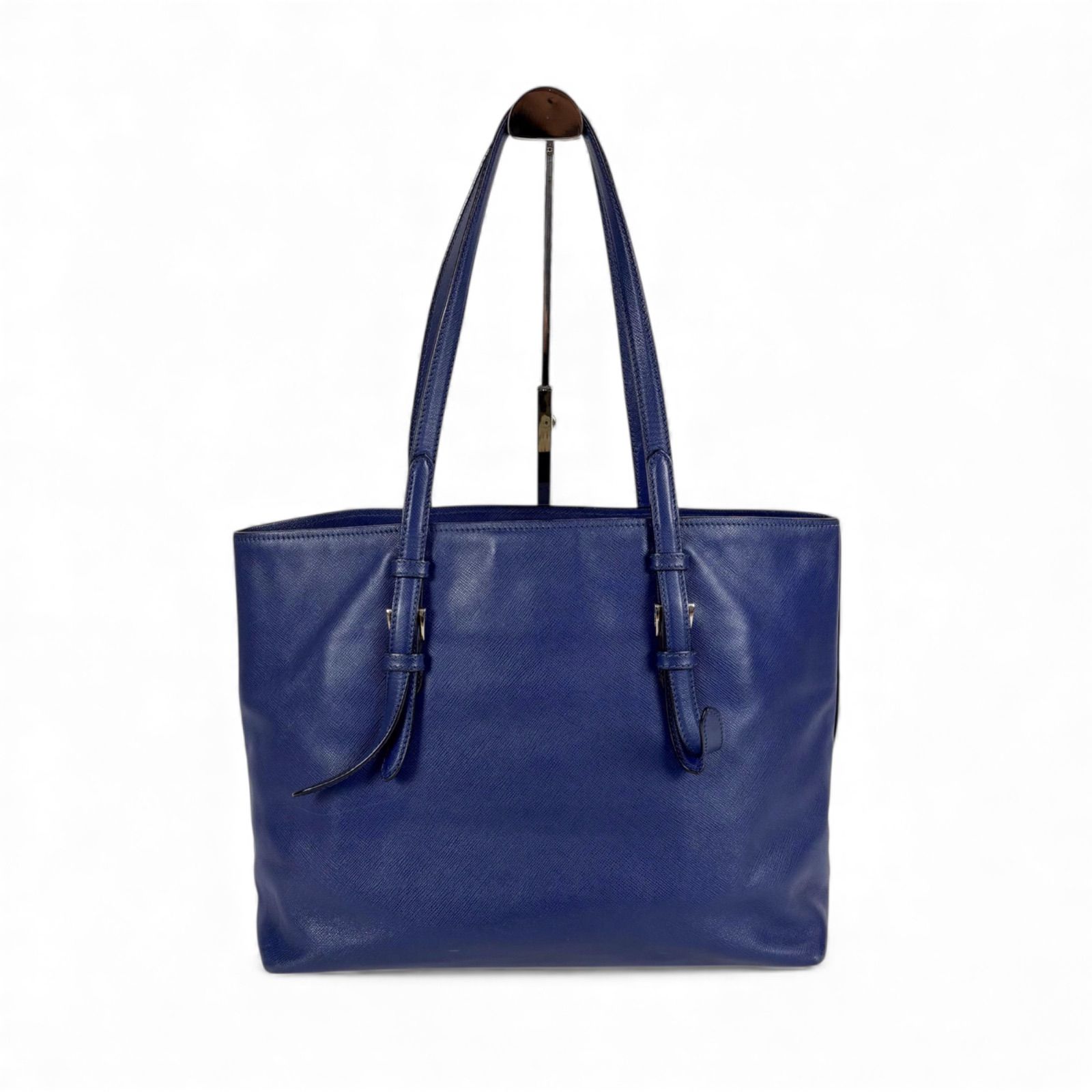 プラダ PRADA トライアングルロゴ トートバッグ ネイビー 紺色