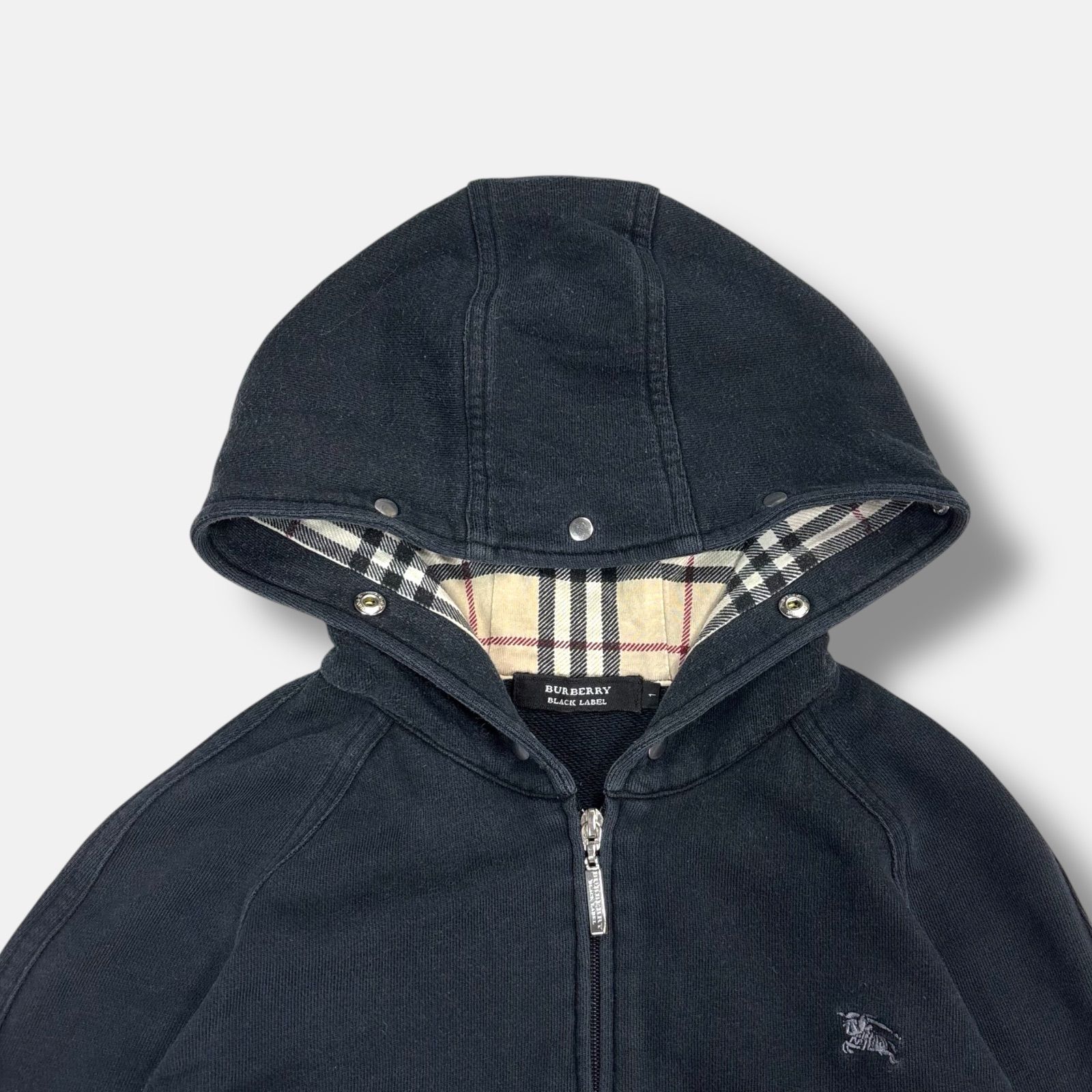 BURBERRY BLACK LABEL ジップアップパーカー ブラック 1 - メルカリ