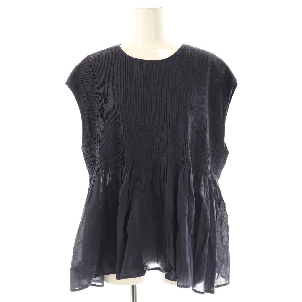 メゾンドソイル ピンタックプルオーバーブラウス maison de soil (メゾンドソイル) チェック・ピンタックプルオーバーシャツ