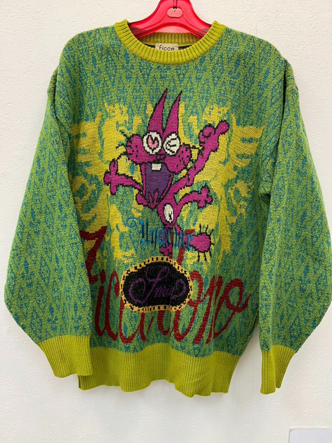 FICCE フィッチェ ニャロメ もーれつア太郎 セーター 90S ニット ドン