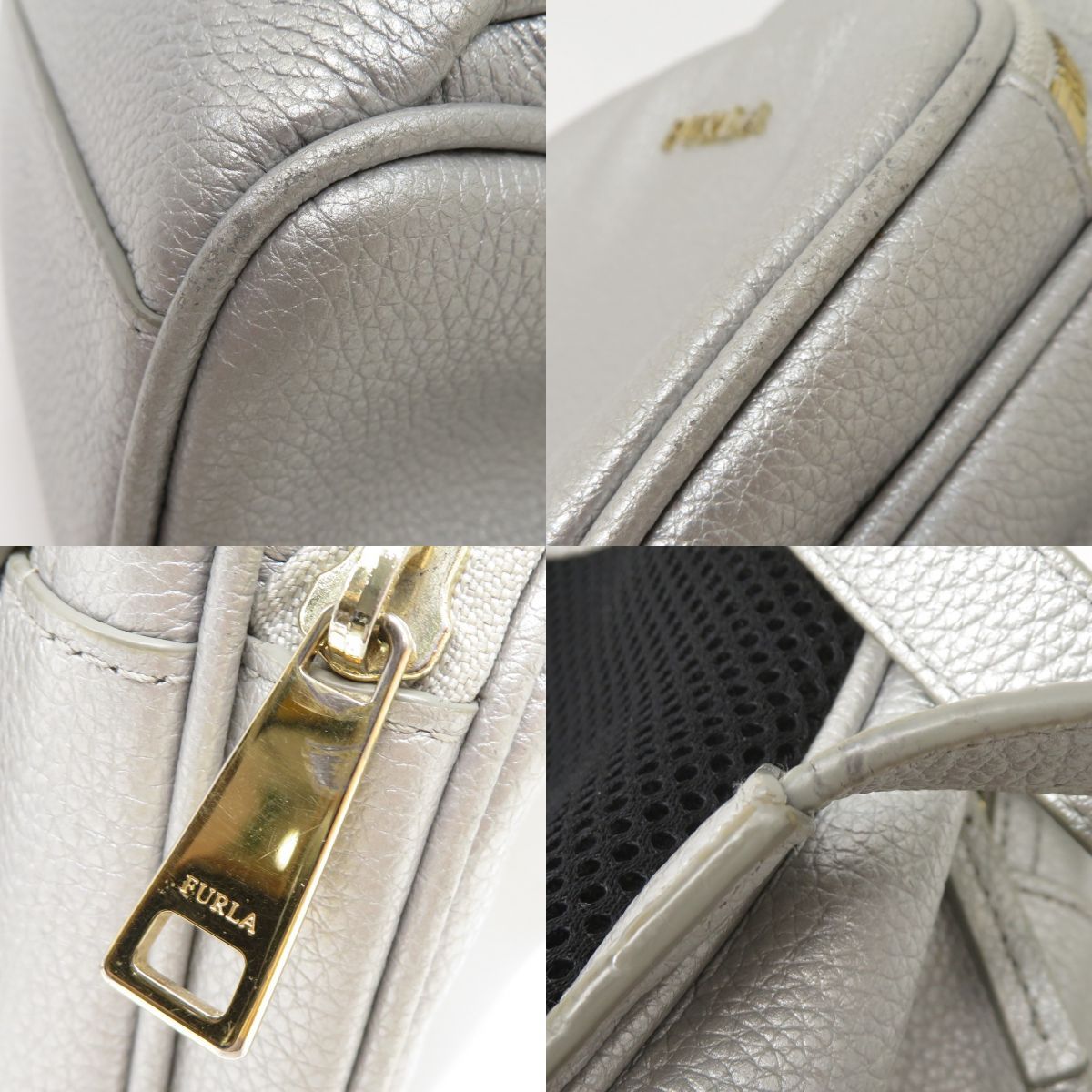 FURLA フルラ フリーダ レザー ミニリュック バックパック シルバー