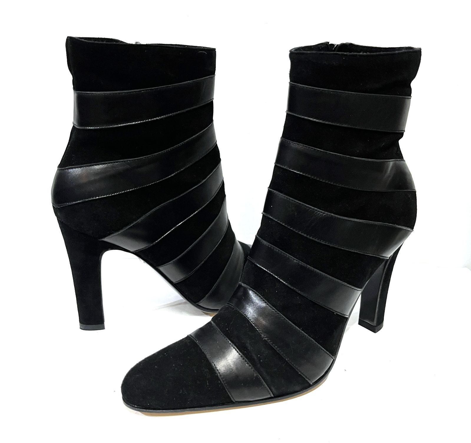 38 24㎝相当 イタリア製 panara｜パナラ サイドジップ ヒールブーツ 靴 KWY