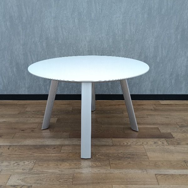 OKAMURA オカムラ 丸テーブル Q 46282 MB 31 2018年製 ホワイト カフェテーブル ダイニングテーブル