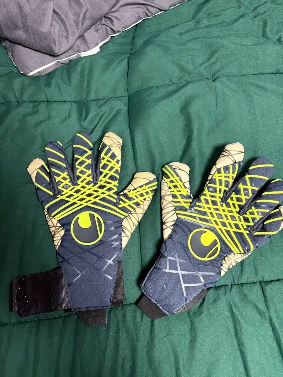 Uhlsport ゴールキーパー 手袋 ネイビー/黄色 10号