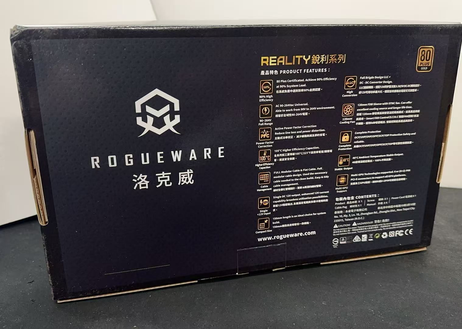 REALITYシリーズ 750 W 80 PLUS G 全面モジュラー電源 921717