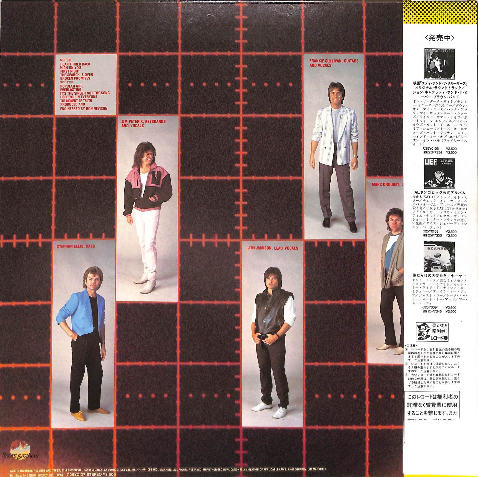 LP1枚 / サバイバー (SURVIVOR) / Vital Signs (1984年・C25Y-0107