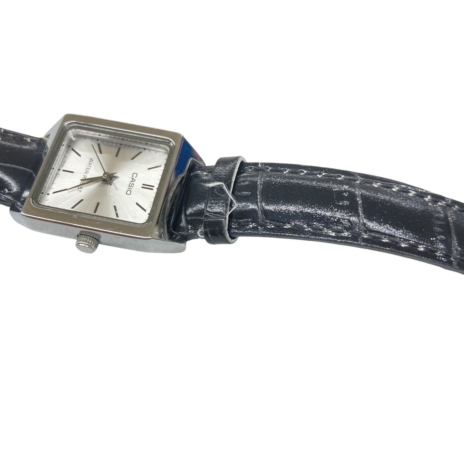 CASIO カシオ ブラック・シルバー 腕時計(アナログ) 手巻き時計 - メルカリ